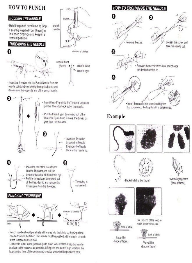 Gemsy Punch Needle Set for Embroidery with 3 Needles & Threaders - Adjustable Embroidery Pen - DIY Needlework Tool Kit for Dimensional, Ribbon, Satin Stitch, and Loop Embroidery - Image 5